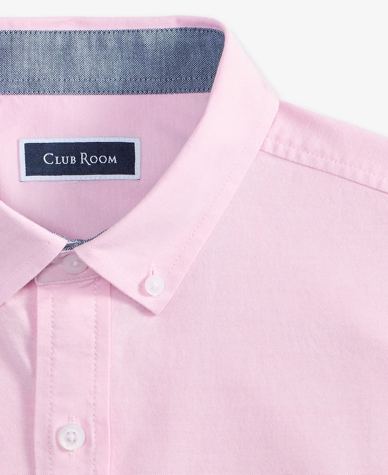 Club Room Men's Short Sleeve Button-Down Oxford Shirt, Created for Macy's