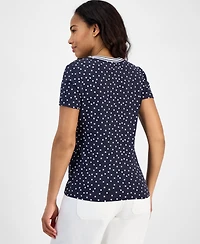 Nautica Jeans Women's Polka-Dot Rivera Top
