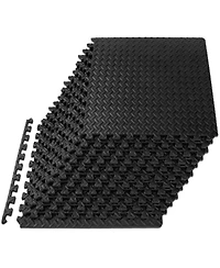 ProsourceFit Exercise Puzzle Mat 1/2-in, Blue, 48 Sq Ft - 12 Tiles