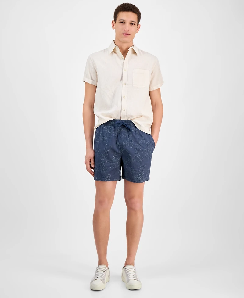 Sun + Stone Men's Floral Drawstring 6" Shorts, Exclusively at Macy's