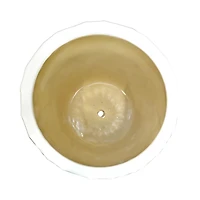 Honeycomb Pattern Ceramic Planter - 11.25" Round - White - 2-Pack