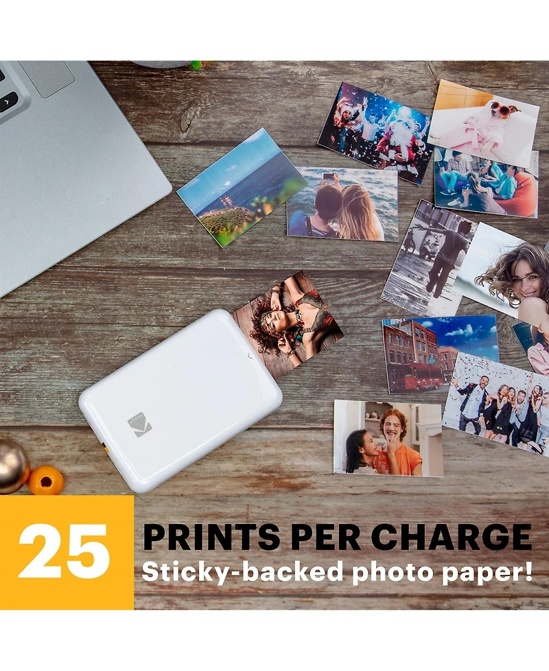 Kodak Step Mobile Instant Photo Printer 2x3", & Zink Photo Paper (75 Sheets) Bundle