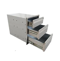 gaomon Outdoor Kitchen Drawer, 3-Layers Stainless Steel 16"x21"x23" Enclosed Built-in Flush Mount Outdoor Kitchen Access Drawer, Bbq Island for Outdoo