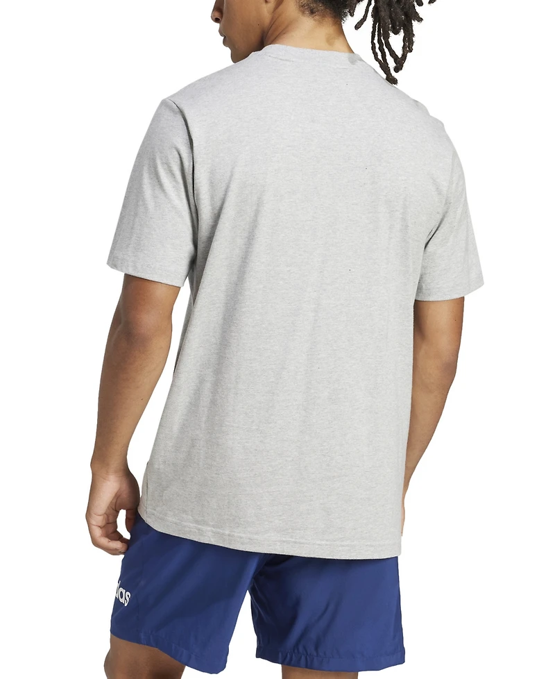 adidas Men's Essentials Regular-Fit Linear Logo Graphic T-Shirt