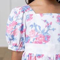 Hope & Henry Toddler Girls Heirloom Short Sleeve Puff Party Dress