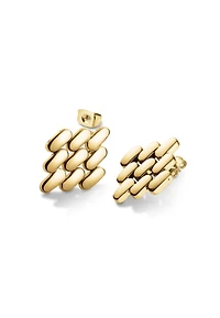 Rosefield Legacy Earrings In 14K Yellow Gold Plated Stainless Steel