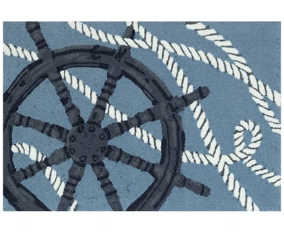 Liora Manne' Frontporch Captain's Wheel 1'8"x2'6" Area Rug