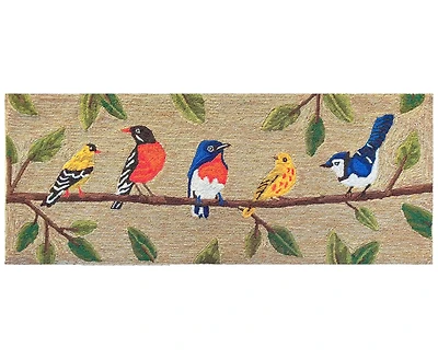 Liora Manne' Frontporch Birds on A Branch 2'x5' Runner Area Rug