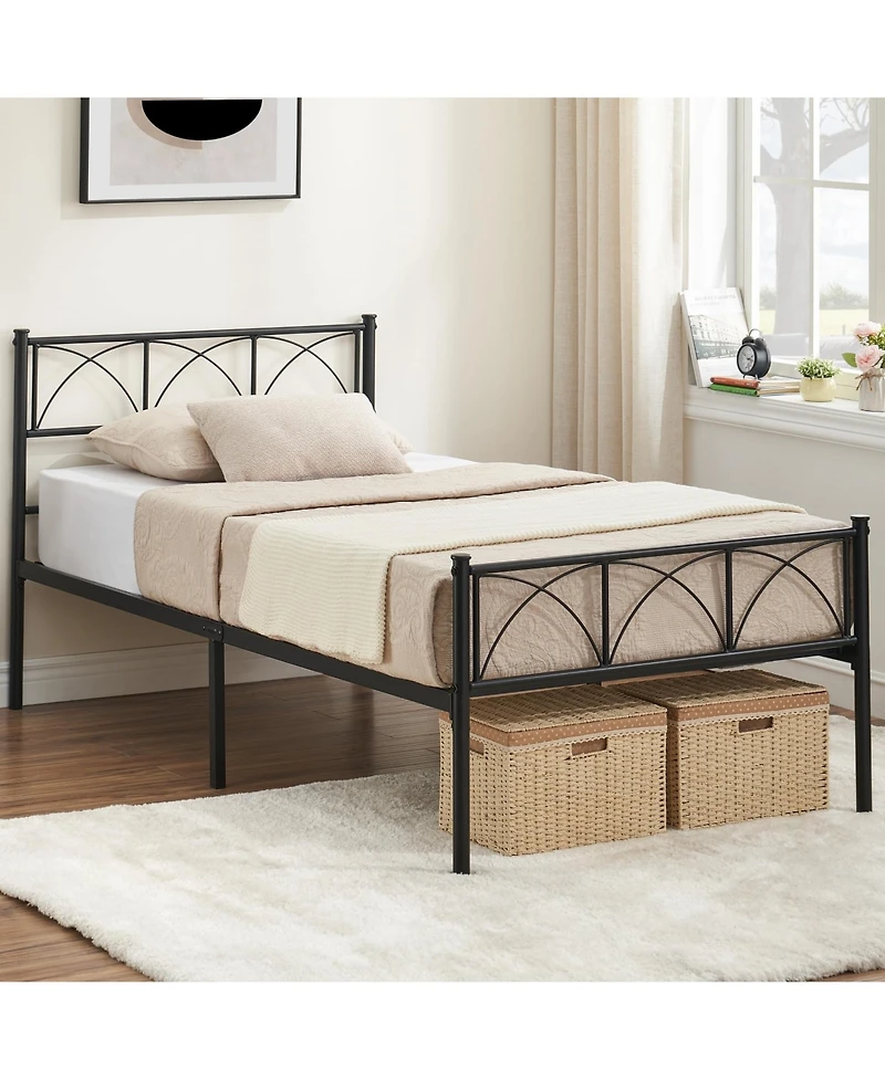 gaomon Twin Size Metal Bed Frame, Platform Bed Frame with Headboard and Footboard