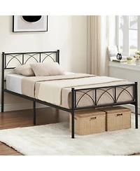 gaomon Twin Size Metal Bed Frame, Platform Bed Frame with Headboard and Footboard