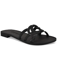 Guess Women's Elyho Logo Cutout Flat Jelly Sandals