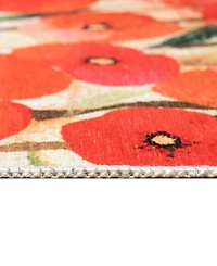 Liora Manne' Impressions Poppies 1'11"x4'11" Runner Area Rug