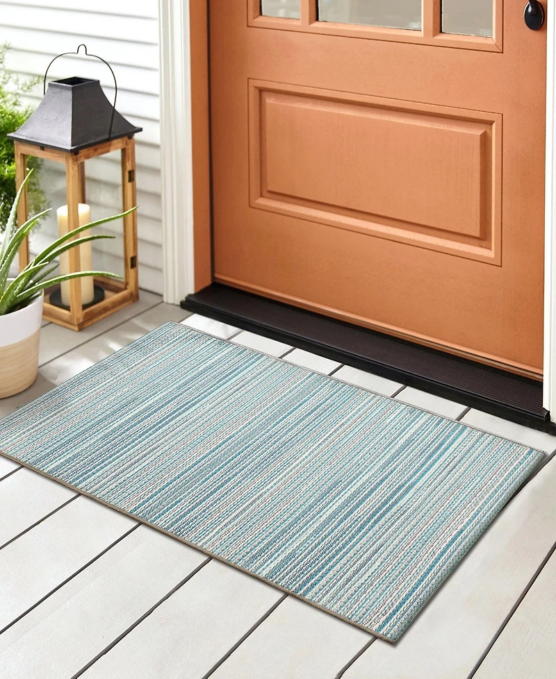 Liora Manne' Miranda Tweed Stripe 2'x2'10" Area Rug