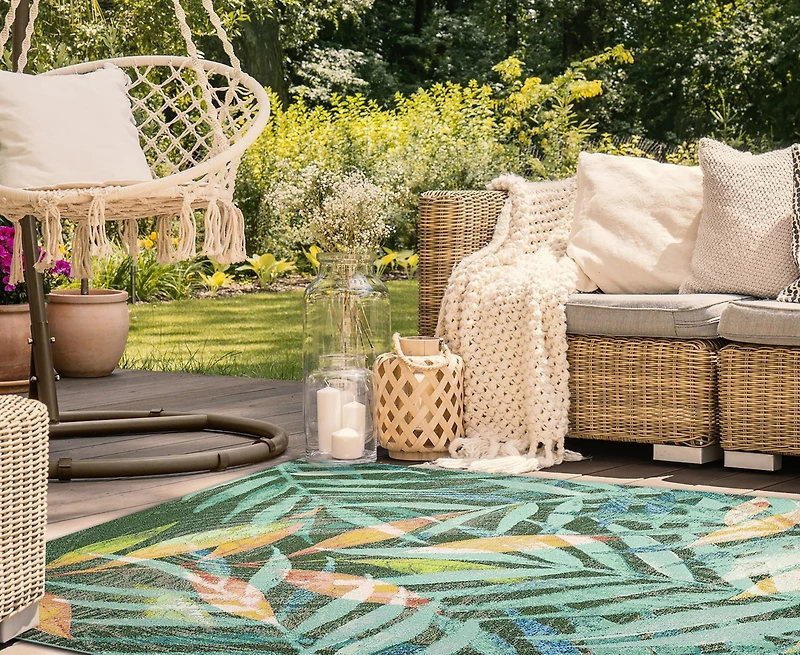 Liora Manne' Marina Leaves 8'10"x11'9" Area Rug