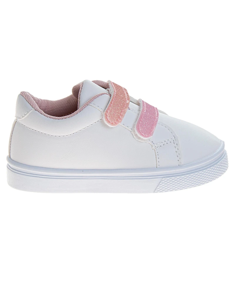Laura Ashley Toddler Little Girl Hook and Loop Casual Sneakers