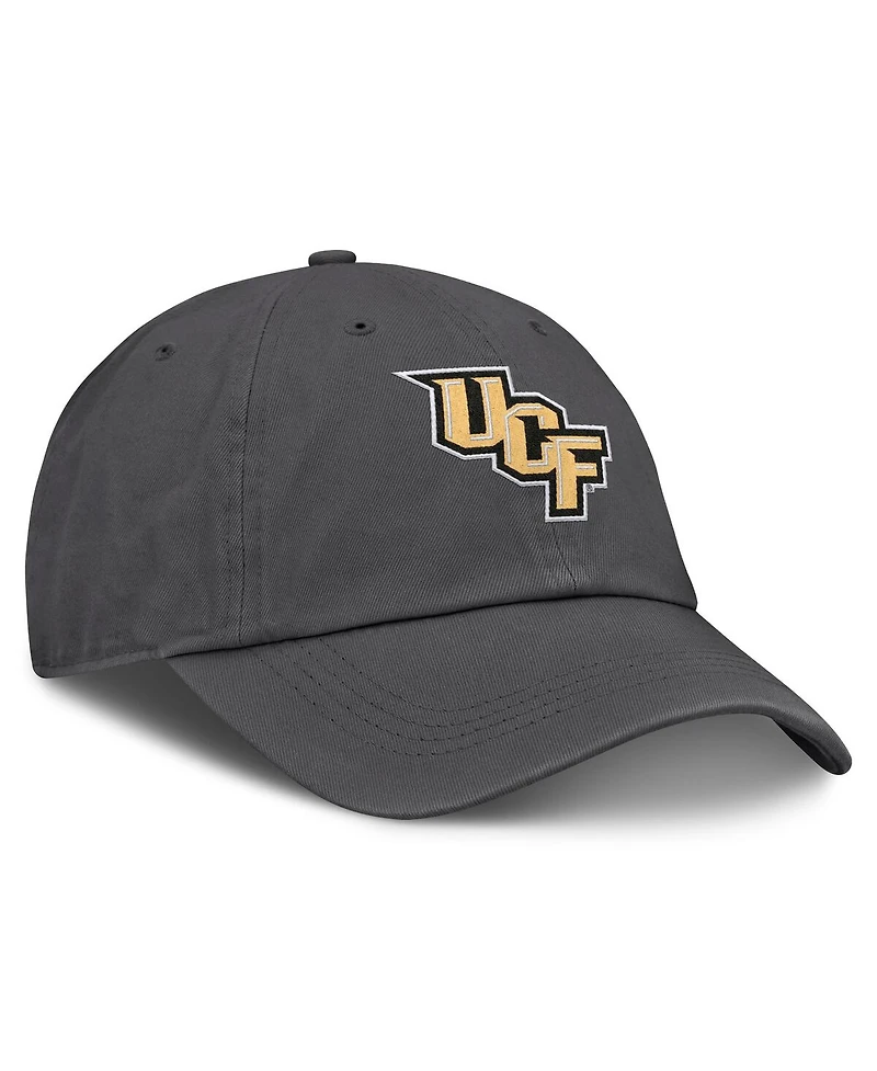 Top of the World Men's Heather Charcoal Ucf Knights Team Logo Washed Adjustable Hat