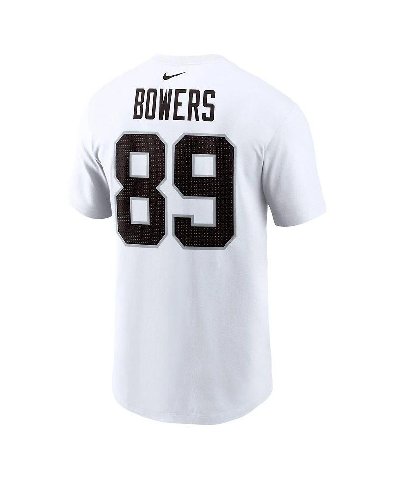 Nike Men's Brock Bowers White Las Vegas Raiders Name Number T-Shirt
