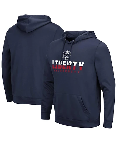 Colosseum Men's Navy Liberty Flames Lantern Pullover Hoodie