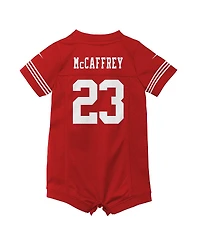 Nike Baby Boys and Girls Christian McCaffrey Scarlet San Francisco 49ers Game Romper Jersey