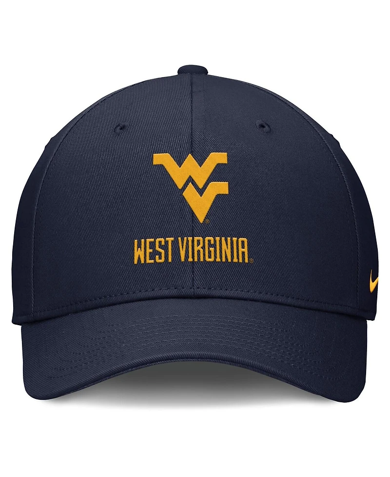 Nike Men's Navy West Virginia Mountaineers Campus Club Adjustable Hat