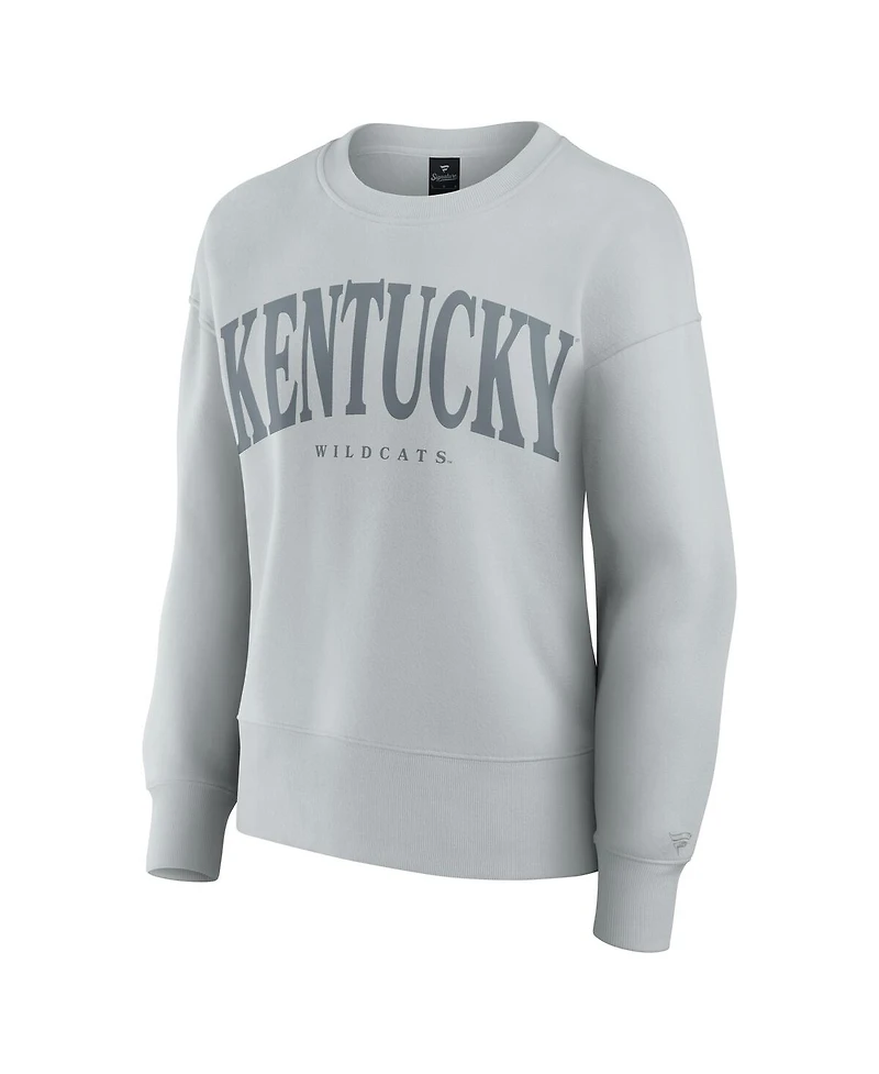 Fanatics Women's Gray Kentucky Wildcats Supersoft Flow Fleece Pullover Sweatshirt