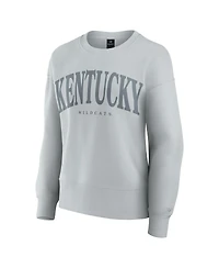 Fanatics Women's Gray Kentucky Wildcats Supersoft Flow Fleece Pullover Sweatshirt