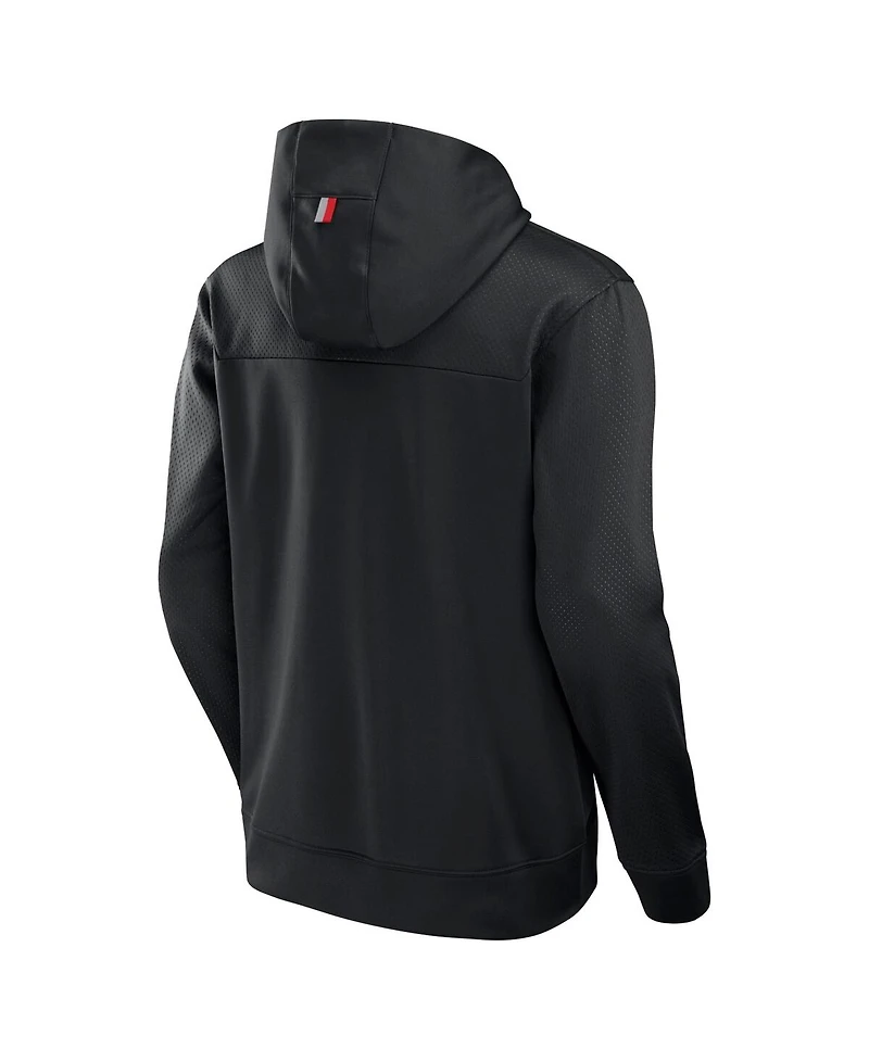 Fanatics Men's Black Nebraska Huskers Defender Dot Faded Primary Pullover Hoodie