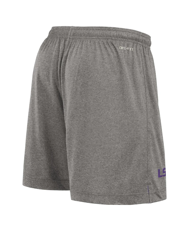 Nike Men's Purple/Heather Gray Lsu Tigers Player Reversible Shorts