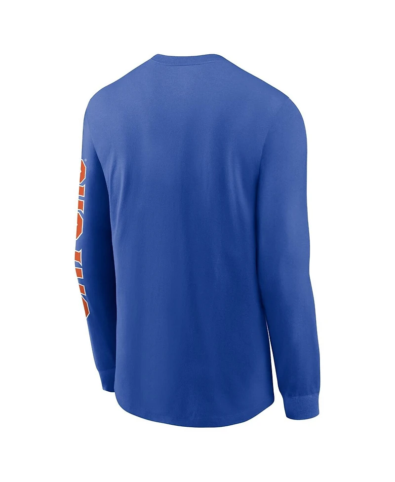 Jordan Men's Royal Florida Gators Basketball Icon Two-Hit Long Sleeve T-Shirt