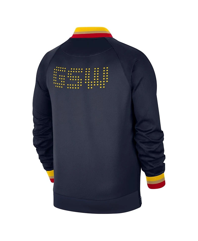 Nike Men's Navy Golden State Warriors 2024/25 City Edition Authentic Showtime Performance Full-Zip Jacket