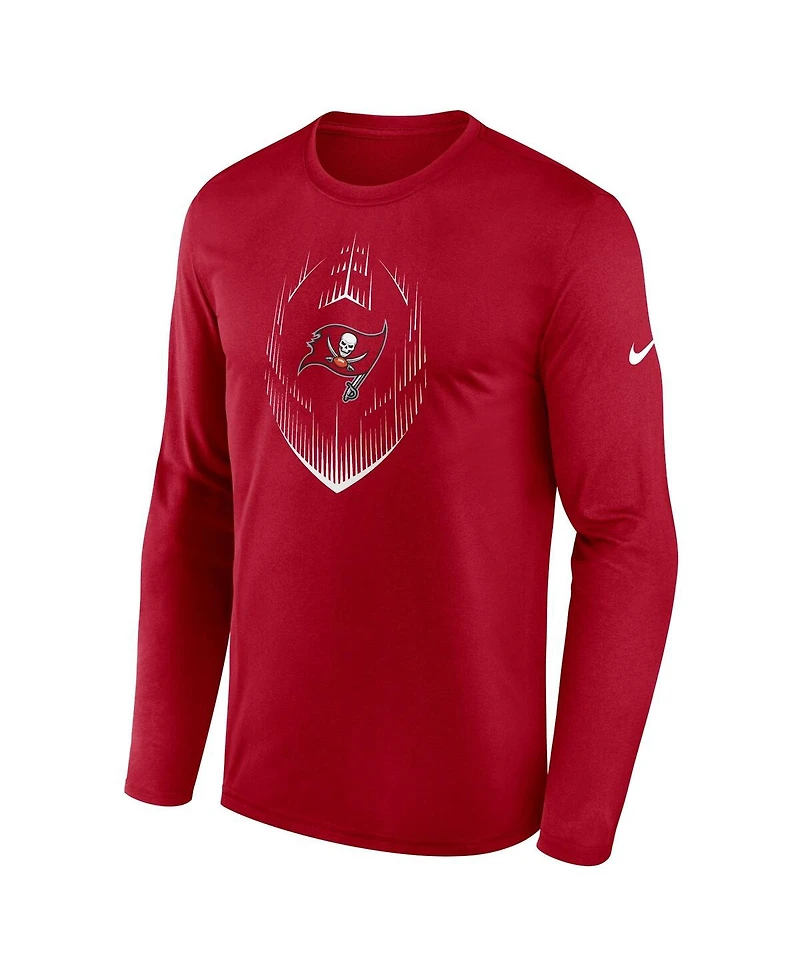 Nike Men's Red Tampa Bay Buccaneers Legend Icon Long Sleeve T-Shirt
