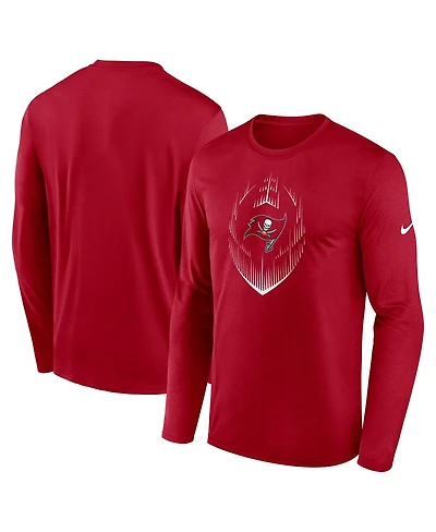 Nike Men's Red Tampa Bay Buccaneers Legend Icon Long Sleeve T-Shirt