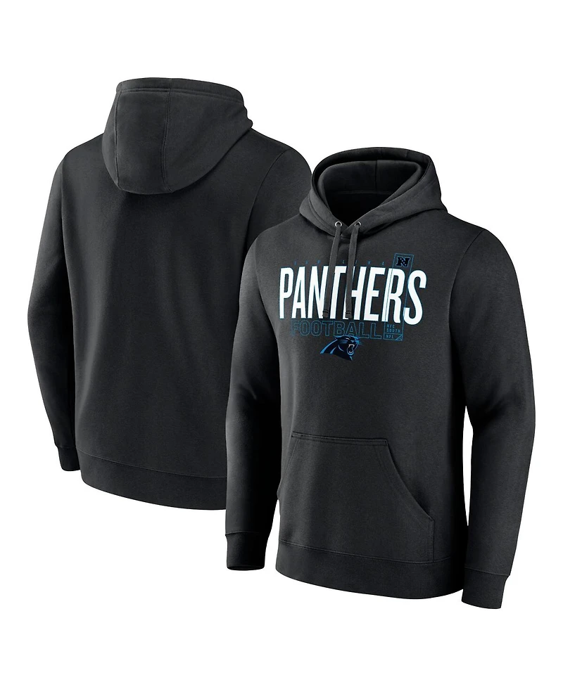 Fanatics Men's Black Carolina Panthers Pylon Outline Pullover Hoodie