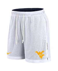 Nike Men's White/Navy West Virginia Mountaineers Primetime Reversible Performance Shorts