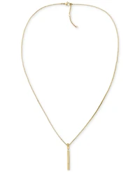 Tommy Hilfiger Linear Logo Bar Necklace, 26" + 2" extender
