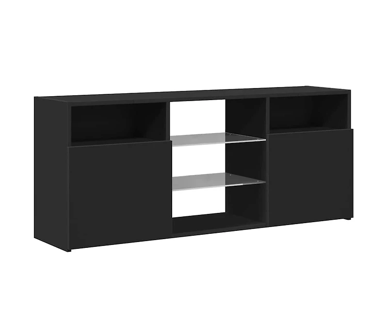Tv Stand with Led Lights Black 47.2"x11.8"x19.7"