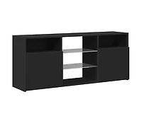 Tv Stand with Led Lights Black 47.2"x11.8"x19.7"