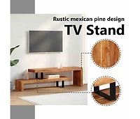 Tv Stand Solid Acacia Wood