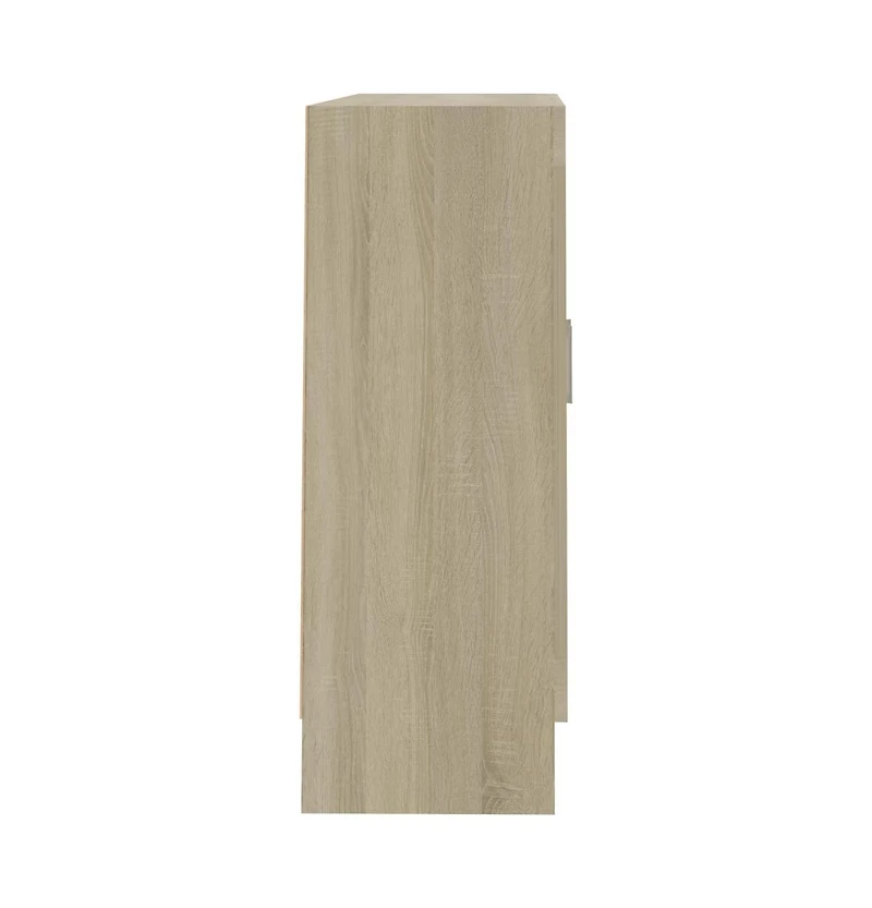 Vitrine Cabinet Sonoma Oak 32.5"x12"x31.5" Engineered Wood