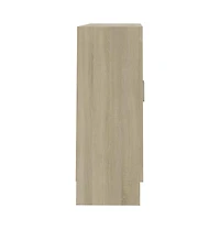 Vitrine Cabinet Sonoma Oak 32.5"x12"x31.5" Engineered Wood