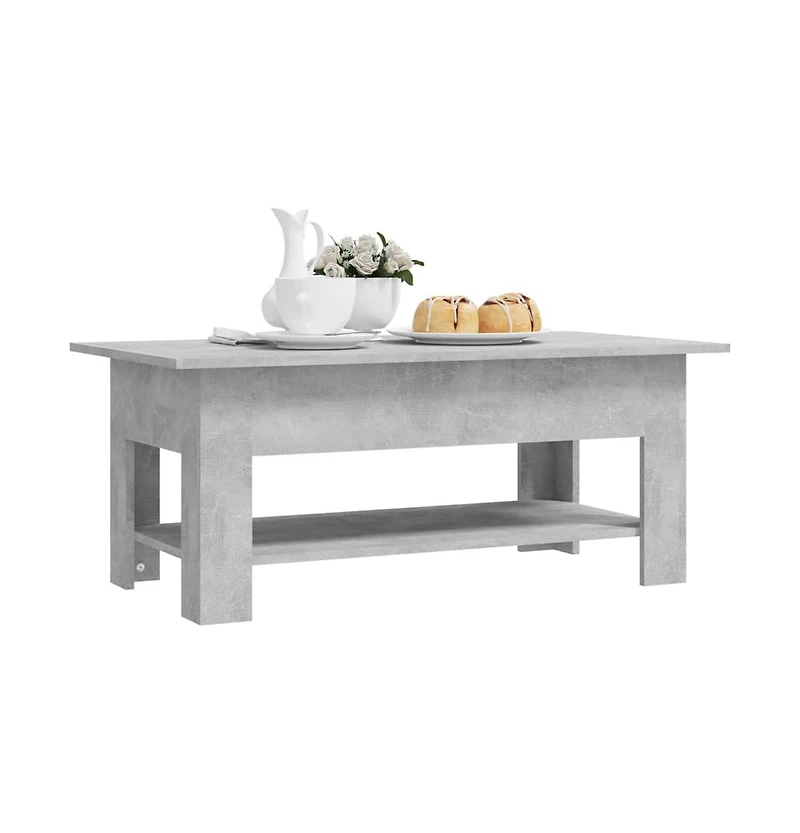 vidaXL Coffee Table Concrete Gray 40.2"x21.7"x16.5" Engineered Wood