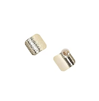 Dented Textured Square Stud Earrings