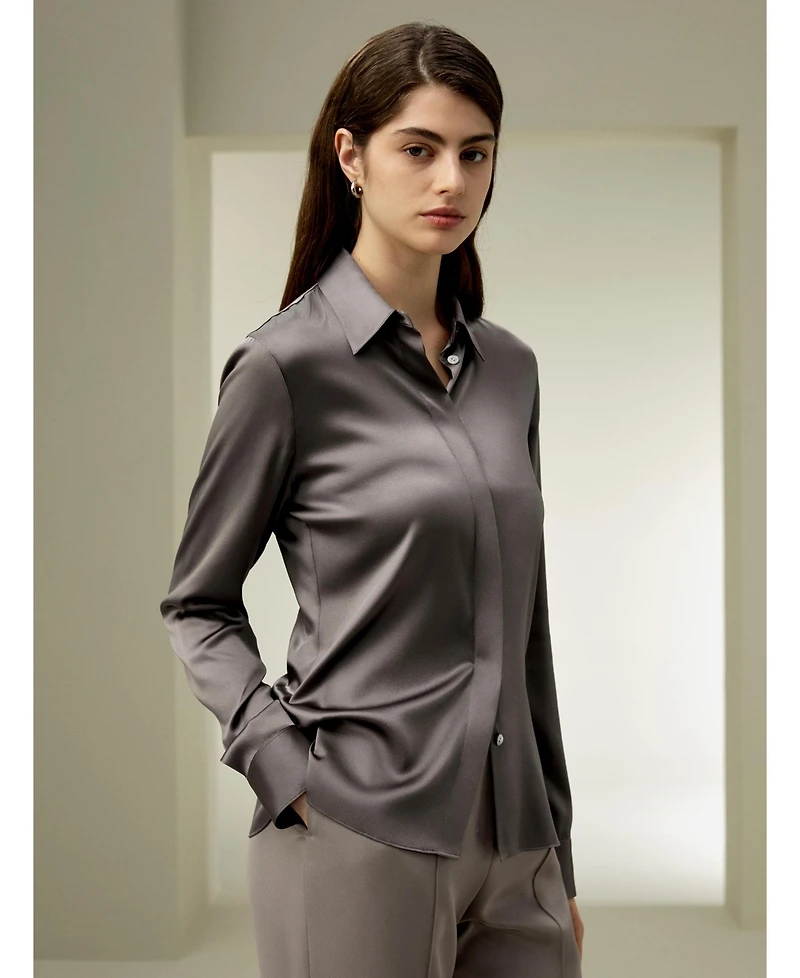 Lilysilk Women's Elegant Silhouette Silk Shirt