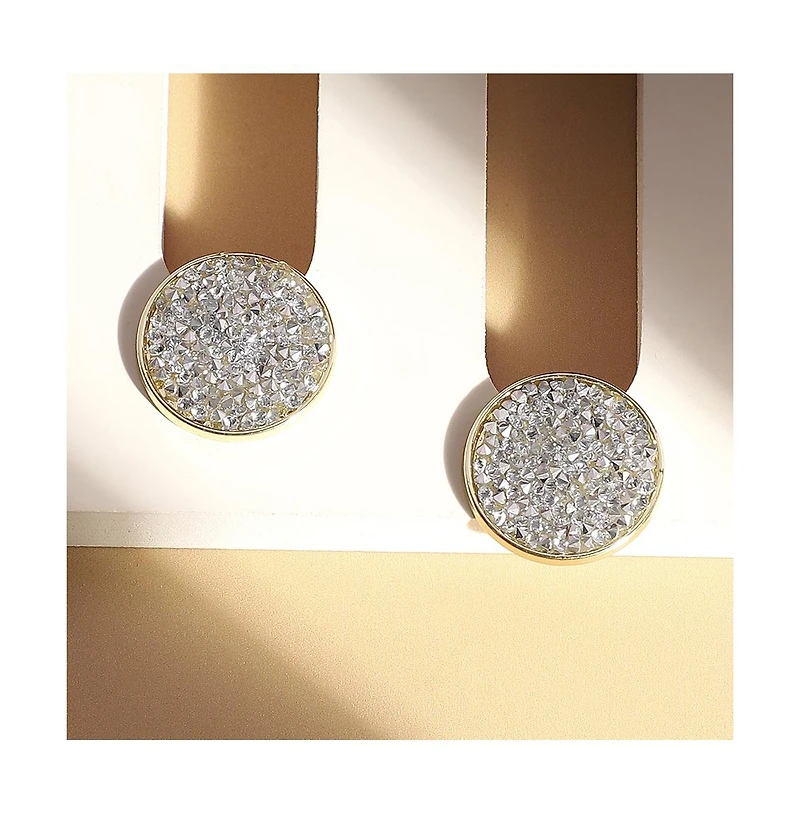 Embellished Cluster Circular Stud Earrings