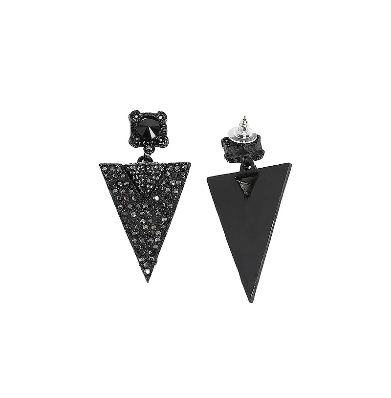 Embellished Triangle Drop Earrings