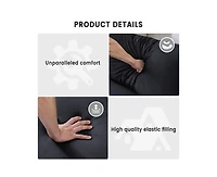 gaomon 80.7" Modern Square Armrest Cushioned Sofa with Storage Bag and Cup Holders, Small Couch Mid Century for Living Room, Apartment and Office