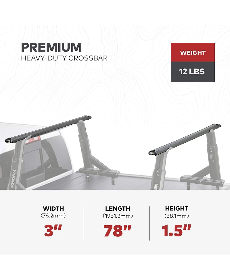 Yakima 78 Inch Aluminum Hd Crossbar, Works w/StreamLine Towers, Black (Set of 2)