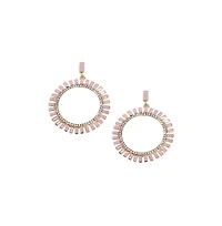 Circular Crystal Drop Earrings