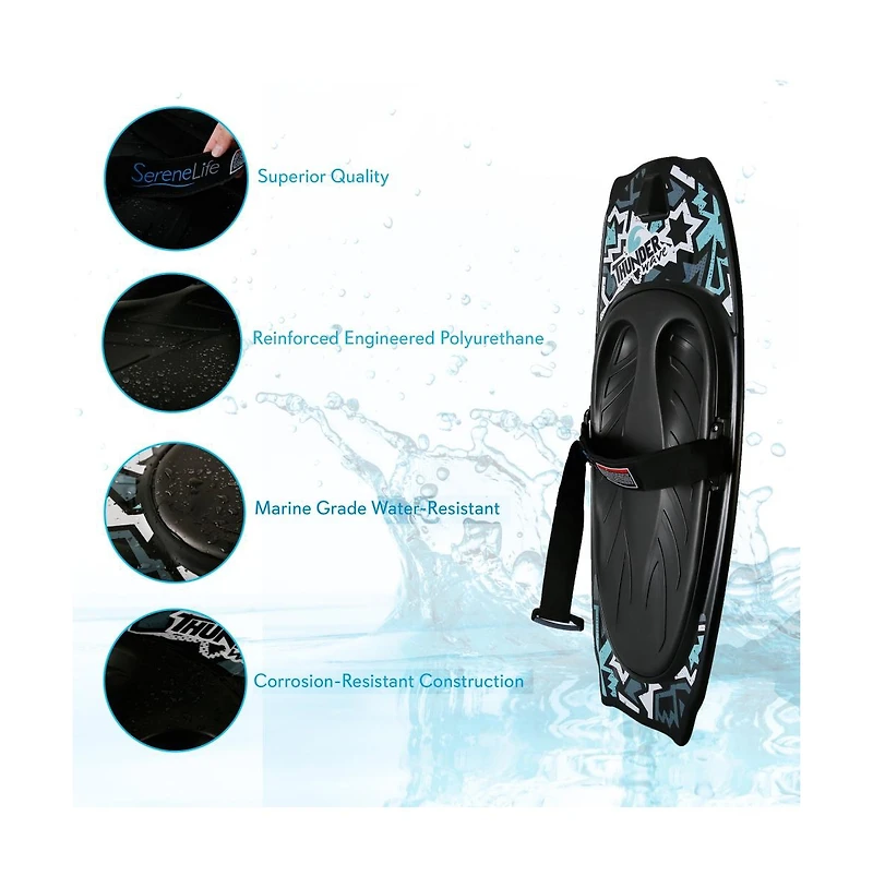SereneLife Thunder Wave Water Sport Knee-Board With Stable Platform Base