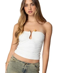 Edikted Women's Curved U Strapless Top